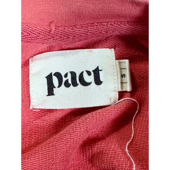 Pact Cinch Side Pullover Long Sleeve Top Women’s Small Coral Organic Cotton Soft - Picture 3 of 11